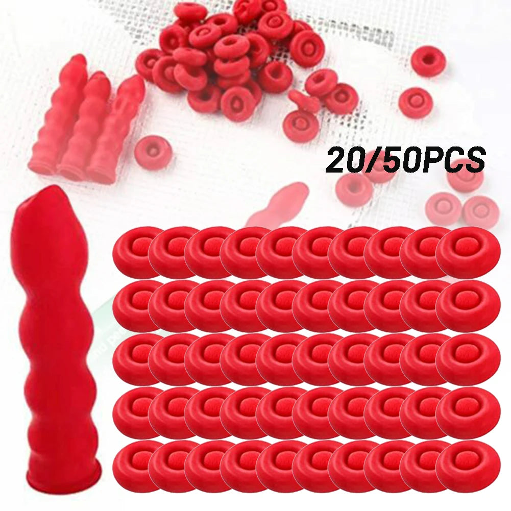 20/50pcs Caulking Gun Nozzles Cap Red Caulk Saving Caulk Saver Tube Covers For Sealing Preserving Finishing Construction Tools