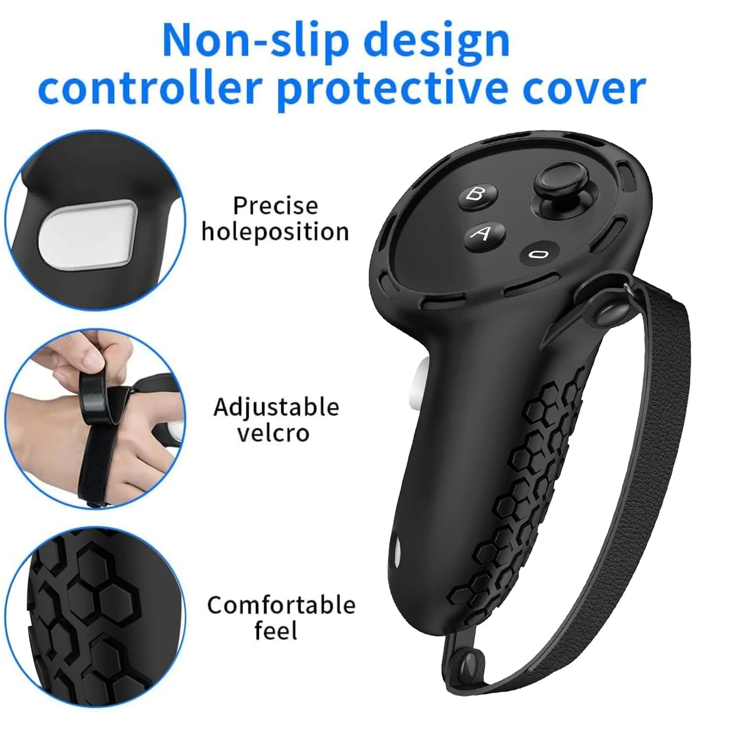 Silicone Cover Set for Oculus/Meta Quest 3, VR Accessories Protective Cover Controller Grips Cover, Headset Cover and Face Cover