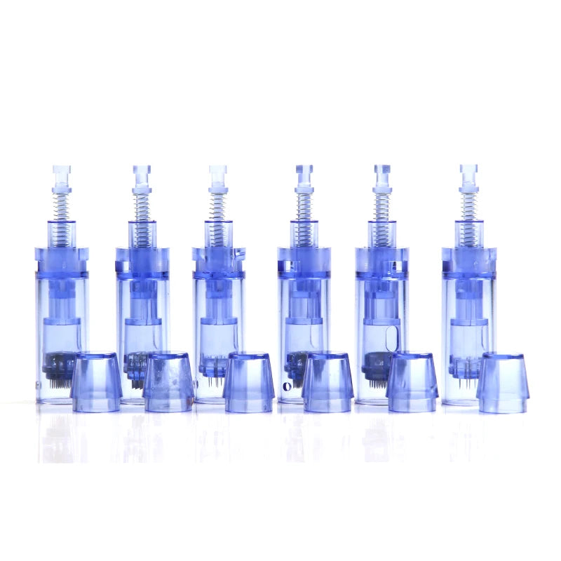 10pcs Professional Blue Bayonet Needles Cartridges 9 12 24 36 42pin  Nano Size For Derma Microneedling Pen A1 Face Skin