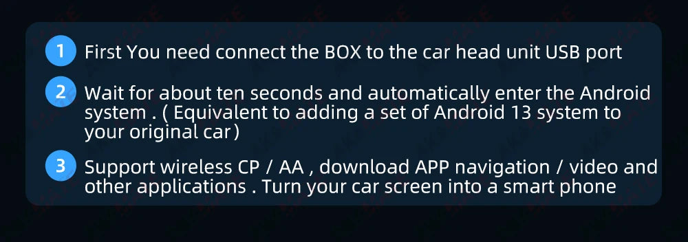 Wireless CarPlay for BMW ID6 ID7 ID8 ID9 OEM Wired to Wireless Android Auto AI Box Intelligent System Android 13 4+64GB 8+256GB