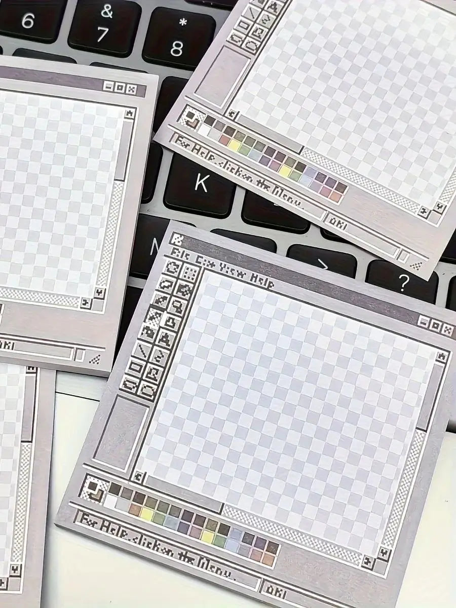 50-Sheet Square Sticky Notes Pad - Perfect for Students & Office Decor | Aesthetic Tear-Off Memo Paper