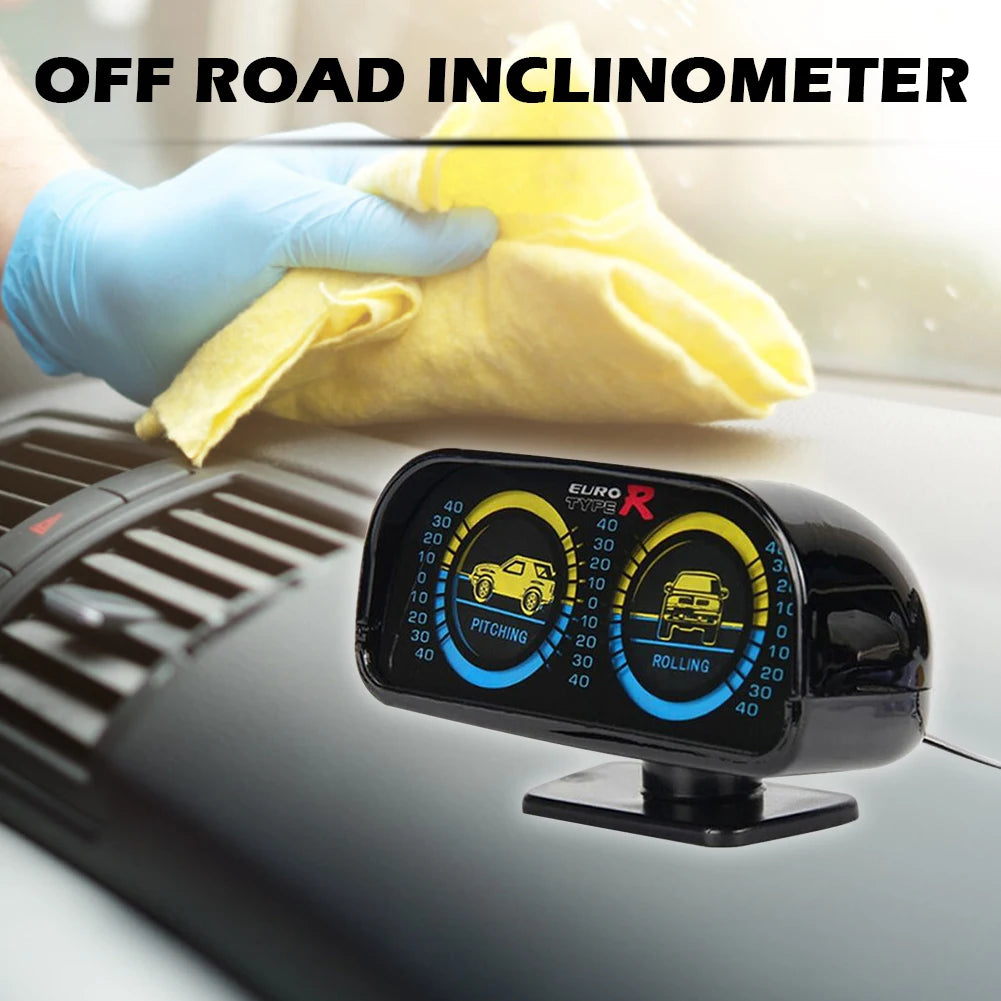 Inclinometer Clinometer Two-Barreled Backlight Car Angle Tilt Inclinometer Car Compass LED Inclinometer Off Road 4x4 Accessories