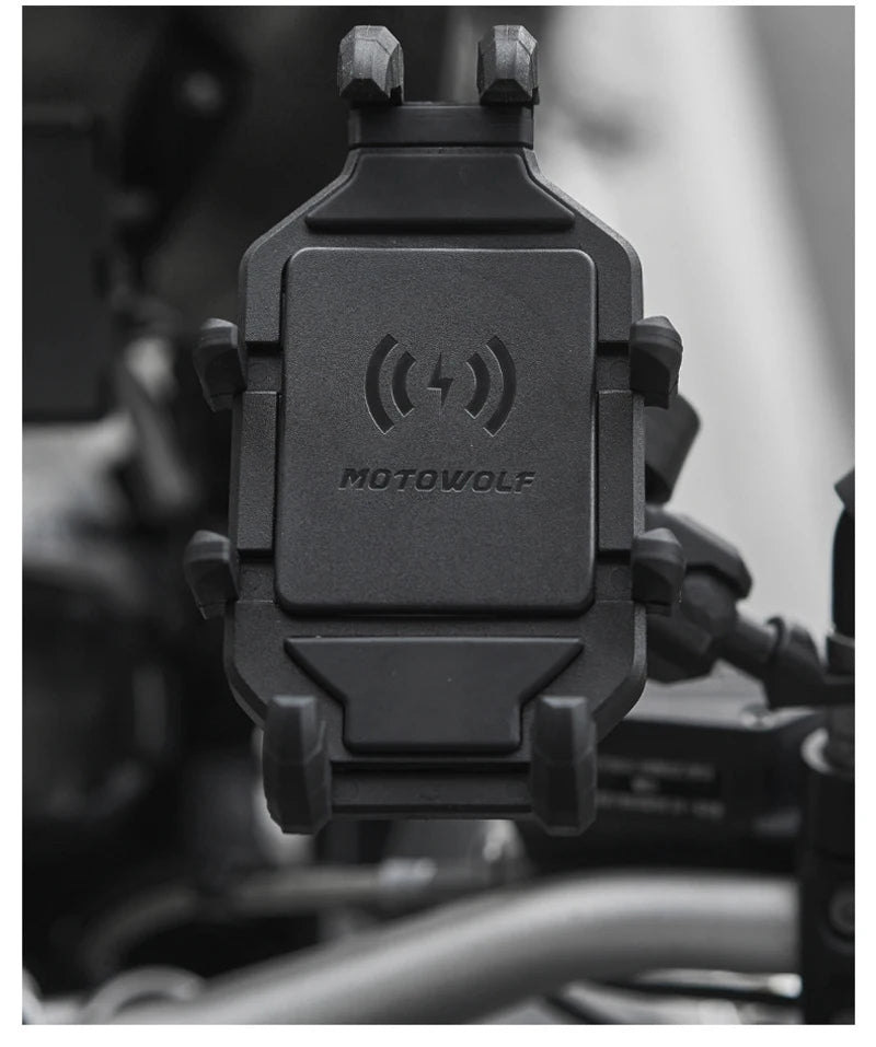 Motorcycle Wireless Charging Phone Holder Cradle 3.0 Quick Charger GPS Moto Support Cellphone Handlebar Mount for 4-7 inch Phone