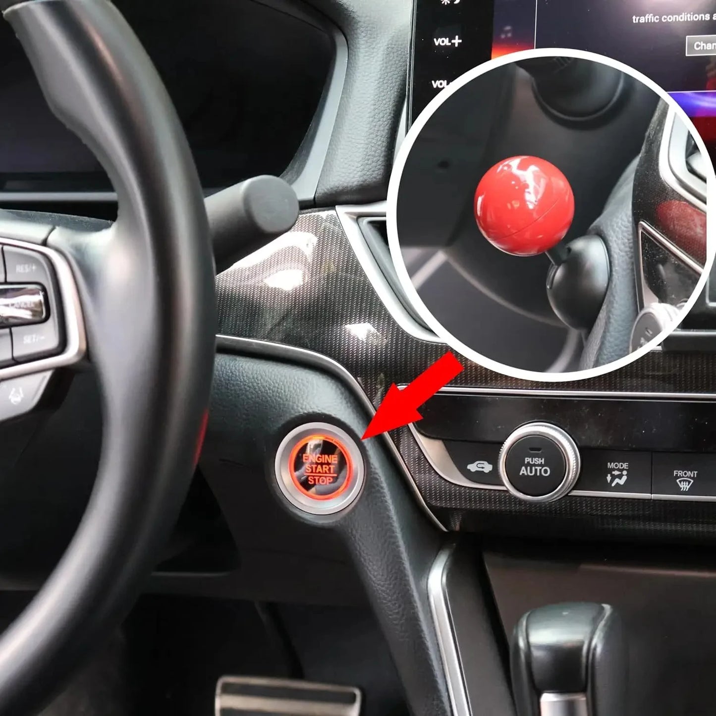 Car start button cover One-click start button rocker button cover Decorative accessories Car modification tool