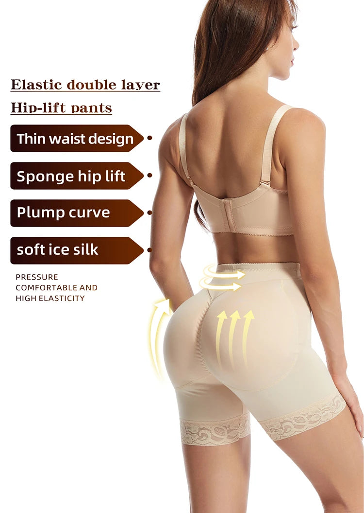 Butt Lifter Shaper Panties Hip Pads Shapewear Push Up Booty Enhancer Control Panties Invisible Underwear Fake Ass For Women