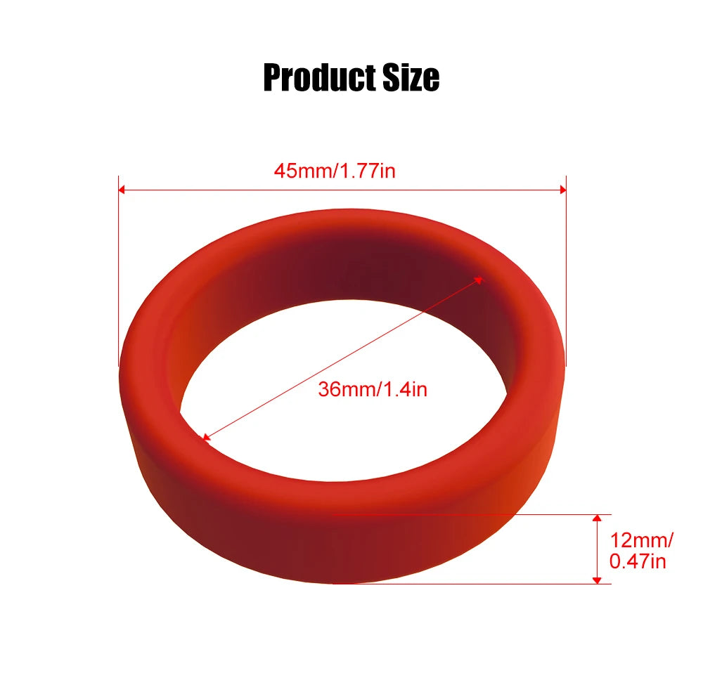 Cock Ring Durable Silicone Penis Rings Men's Delayed Ejaculation Rubber Rings Sex Toy For Men Couple Stretcher Scrotum Ring
