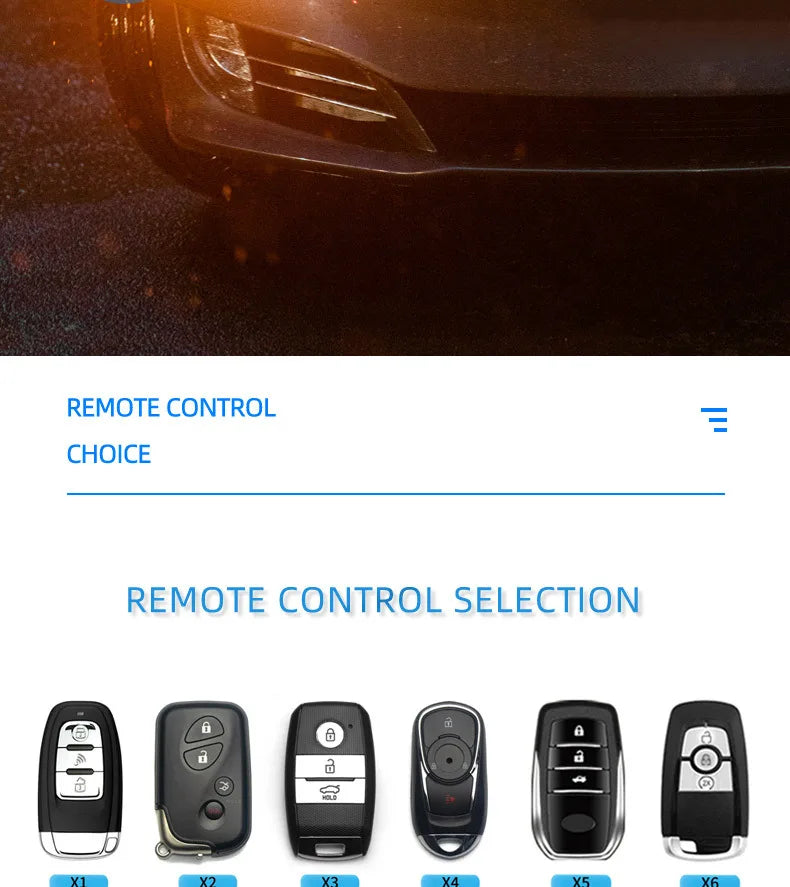 Car Alarm keyless entry start Systems Remote Central Door Lock Keyless System Auto Car SUV Anti-theft Tunning parts PKE