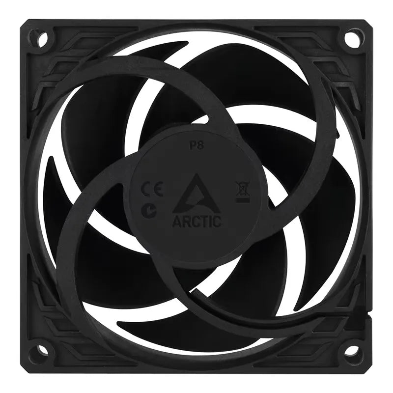 ARCTIC P8 - 80mm Case Fan, Pressure-Optimised, quiet motor, Fluid Dynamic Bearing,  Speed: 3000 RPM Fixed Speed, 3-Pin Connector
