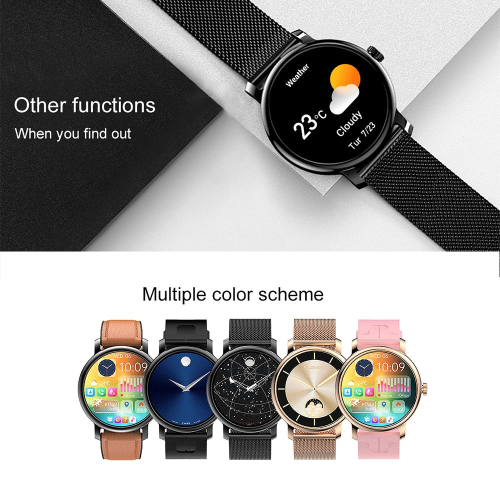 LEMFO New Amoled Smart Watch 2024 HD Screen Bluetooth Call IP68 Waterproof Smart Watches For Men Heart rate 1.43 inch 466*466