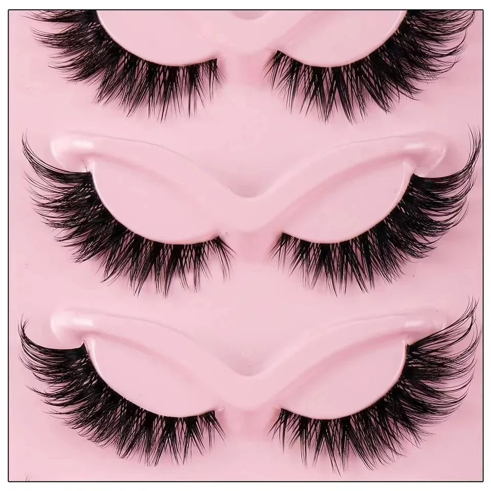 5 Pairs Cat Eye Lashes Faux Mink Eyelashes  Eye Elongated False Eyelashes
