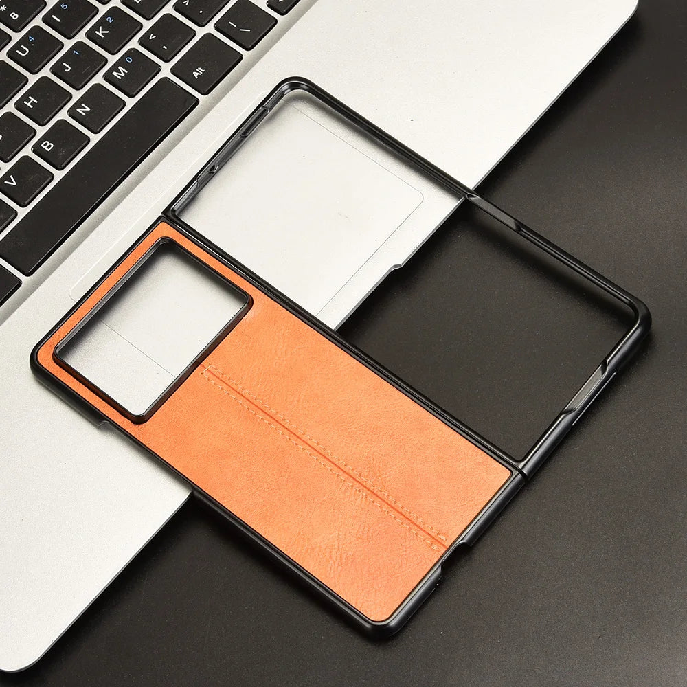 For Tecno Phantom V Fold 2 Case Luxury Leather Skin Texture Ultra Thin Slim Back Cover For Tecno Phantom V Fold2 Phone Cases