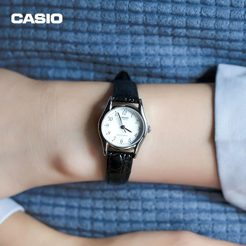 Casio LTP-1094Q Women's Watch Treasure Time Simple Belt Simple Cartoon Vintage Leather Brown Black Watch for Women Women's Watch