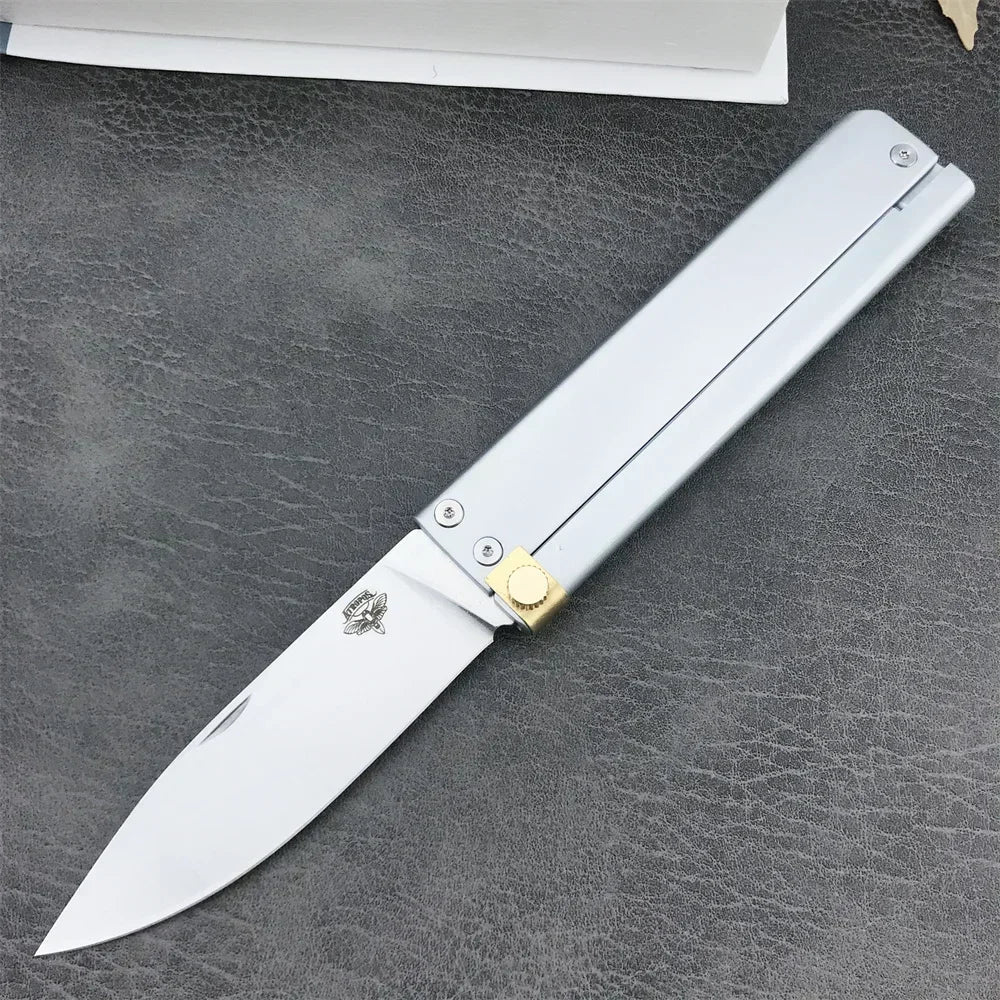 ATROPO Trapper Tactical Folding Pocket Knife D2 Sharp Blade Aluminum Alloy Handle Outdoor Pocket Hunting Survival Knife EDC Tool