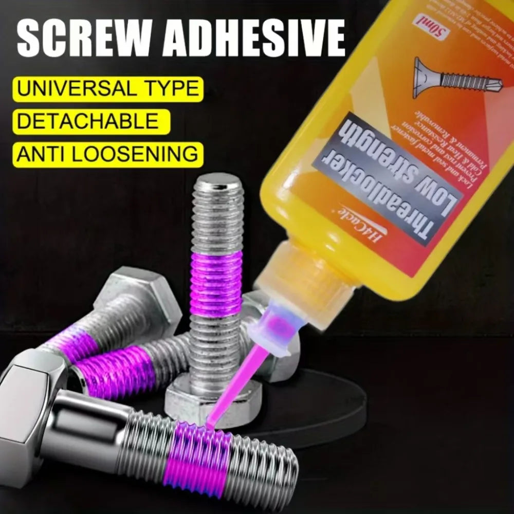 50ml Threadlocker Anaerobic Glues Anti Loose Screw Glues Fastening Sealant Quickly Cured Thread Locking Agent Sealant for Screws