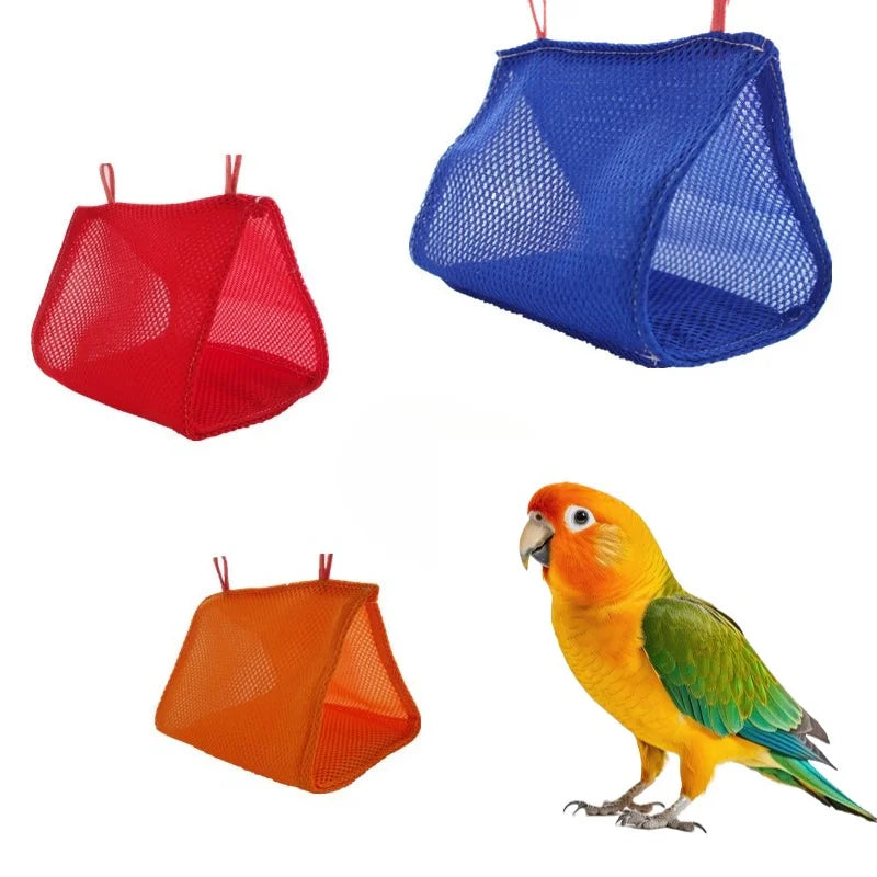 Summer Soft Mesh Bird Parrot Hammock Hanging Bed for Pet Cave Breathable Cage for Small Animals Hut Tent Toy House Pet Supplies