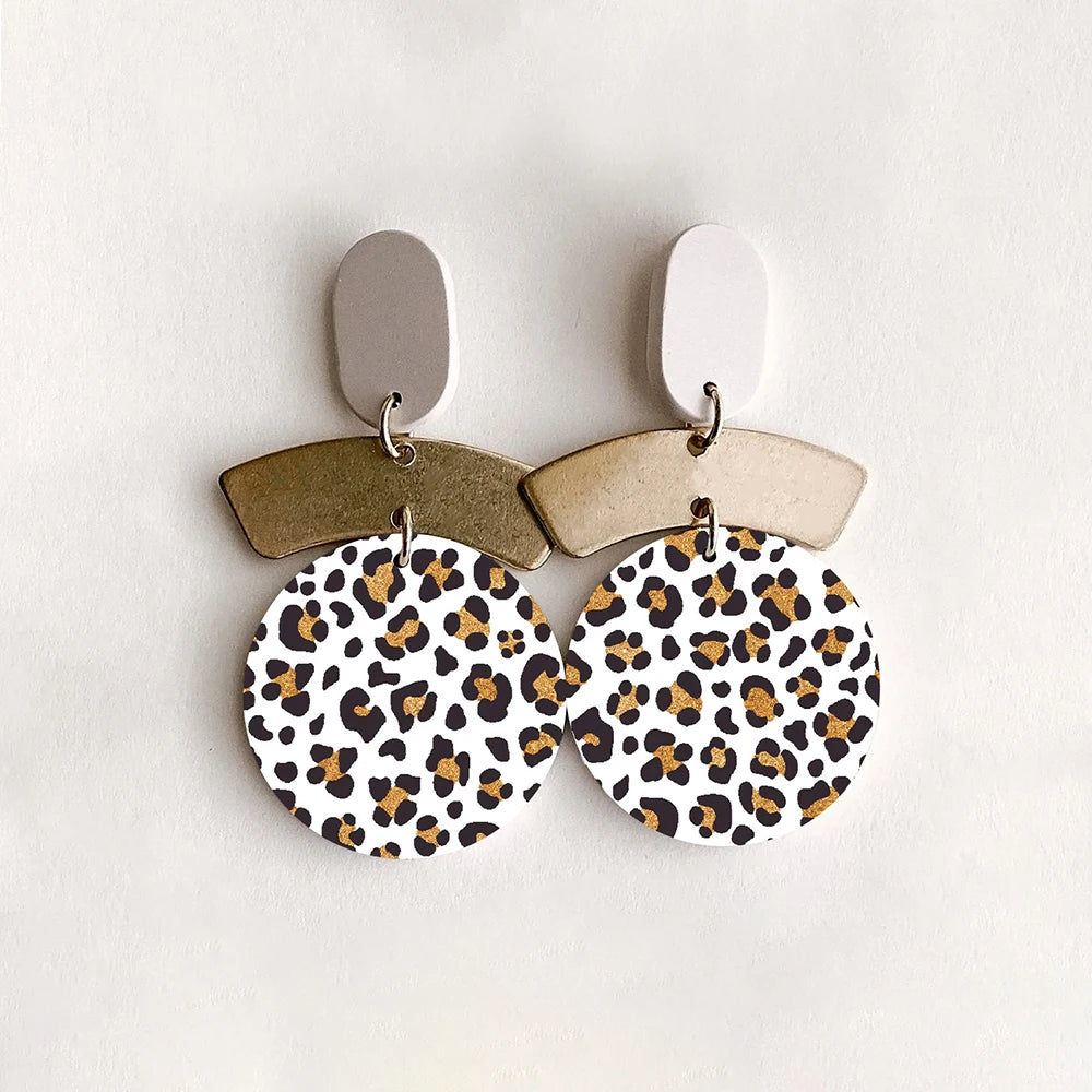 Leopard Print Pattern Polymer Clay Watercolor Transfer Paper Pottery Earrings Jewelry Soluble Disposable Sticker Tools