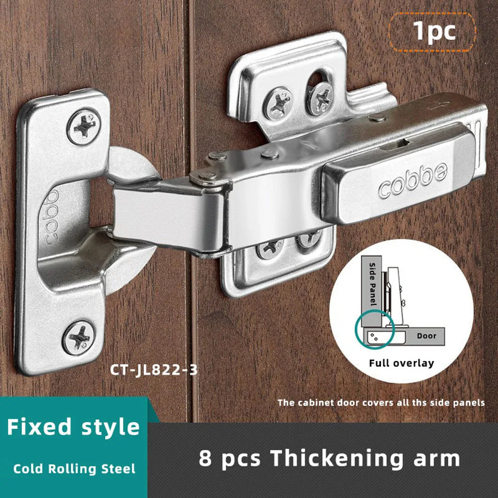 1pc Furniture Cabinet Hinge Cold Roll Steel Door Hydraulic Hinges Damper Buffer Soft Close For Kitchen Furniture Hardware