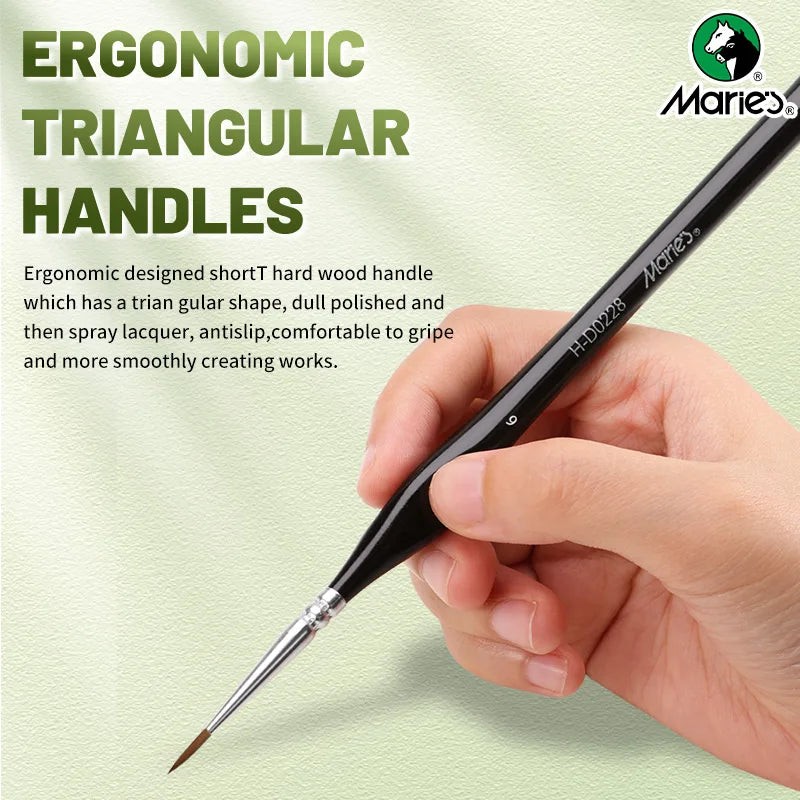 Marie's 00000 Fine Tip Paint Brush Set for Acrylic, Models, Mini  Miniature Detail , Nylon Hair Thin Extra Fine Paintbrushes