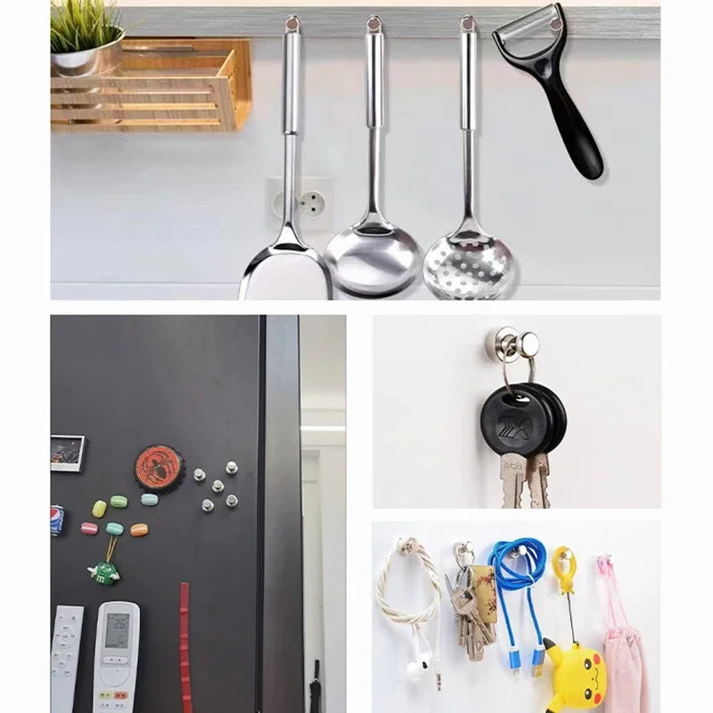 5/10 PCs Super Strong Neodymium Magnet Magnetic Pushpins Sucker Thumbtack Steel Magnet Push Pin for Refrigerator Whiteboard