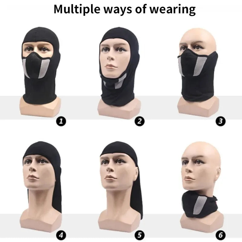 Motorcycle Full Face Mask Balaclava For Men & Women, Breathable Weather- Resistant Riding Sports Mask