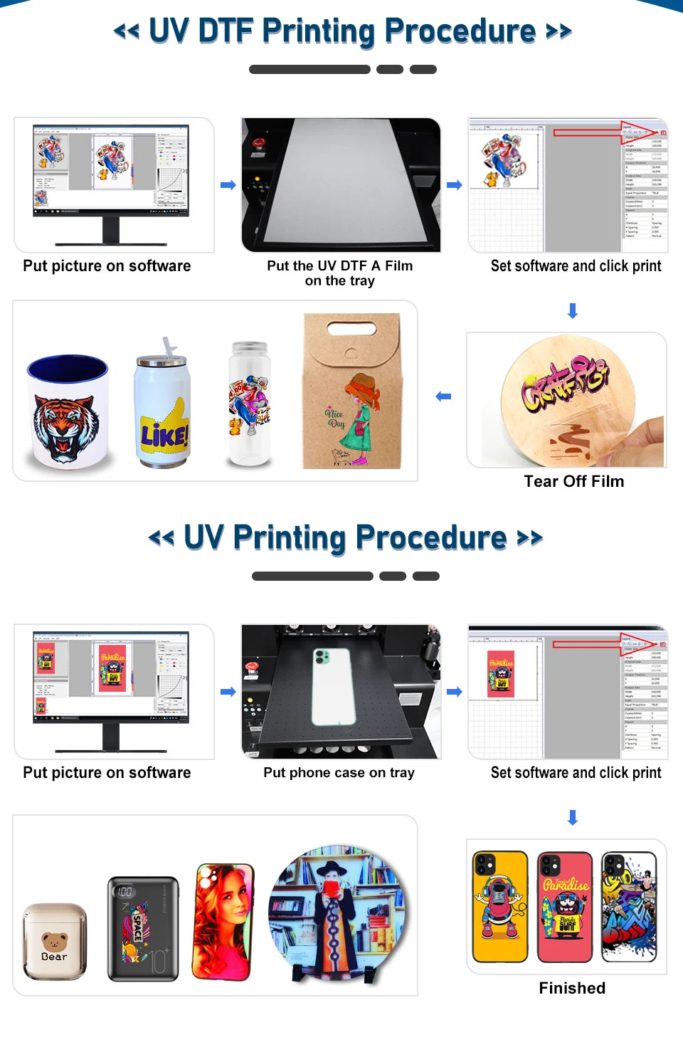 A3 A4 UV Printer For Epson L805 UV DTF Printing Machine A3 UV Flatbed Printer UV DTF Printer For Pen Metal UV Sticker Printer
