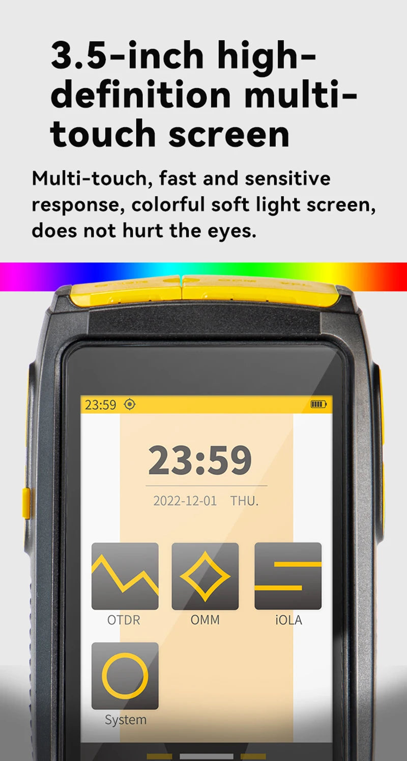 MINi OTDR Active Fiber Live Test 1577nm  IOLA 1550nm 20dB Fiber Optic Reflectometer Touch Screen  OLS OPM Visual Fault Locator