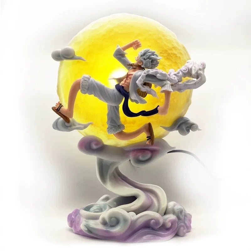 28cm One Piece Anime Figure Moon Fairy Nika Monkey D Luffy Gear 5 With Moon Light Action Figure Gk Statue Model Collection Toys