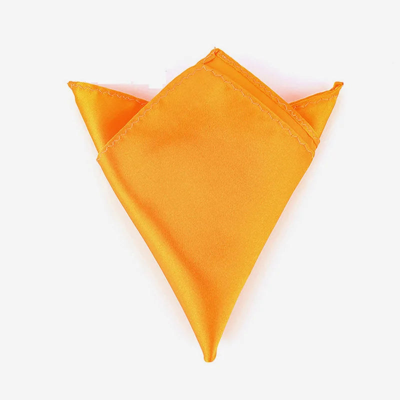 Luxury Men's Handkerchief Solid Color White Black Red Hankies Polyester Hanky Business Pocket Square Chest Towel 22*22CM