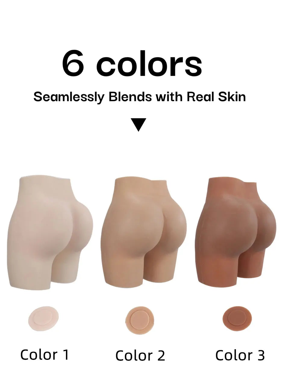 YUERUGOU Oversize Crossdresser Silicone Shape wear Realistic Hip pads and Butt Pads Flexible Hip Enhancer Panties for Drag Queen