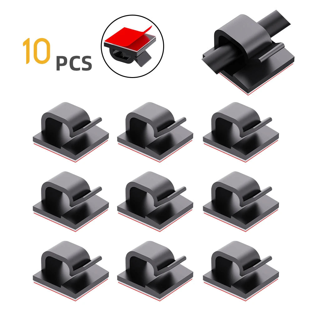 Charging Data Line Network Cable Finishing Line Clip Power Line Fixed Clip Self-Adhesive Pipe Line Alignment Multi-Purpose Clip
