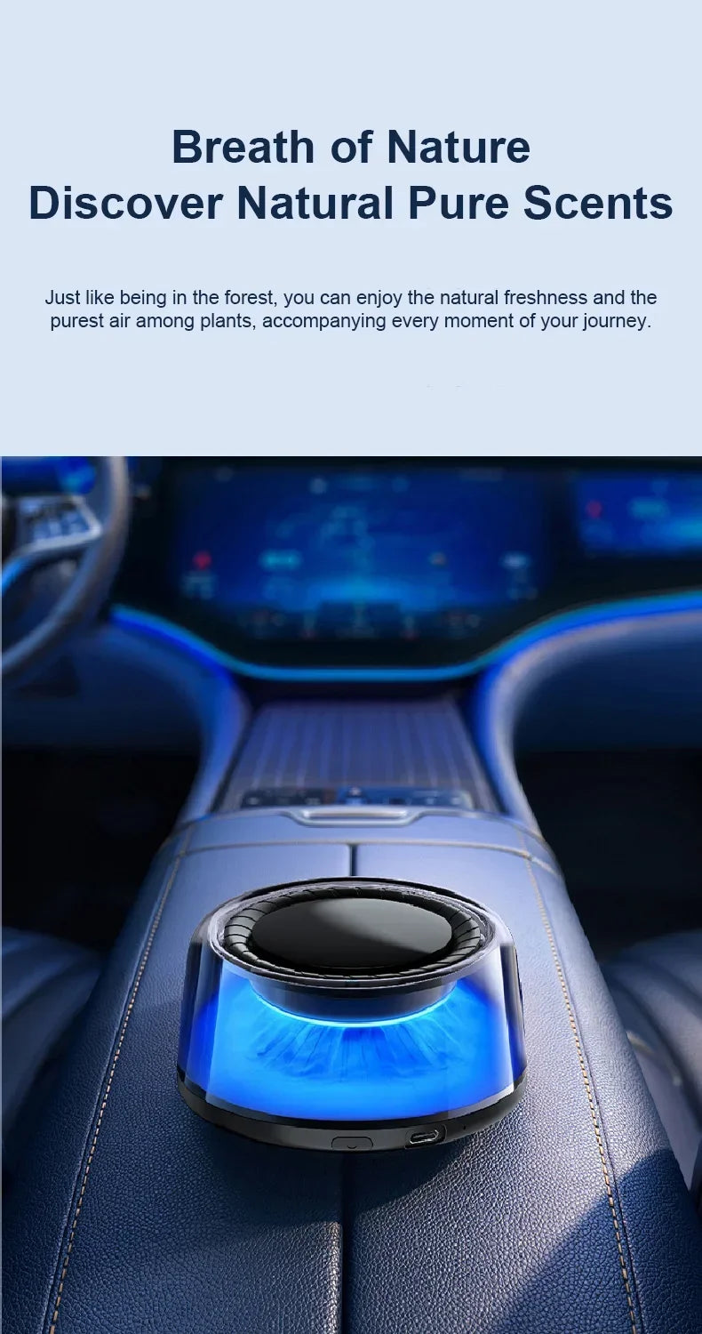 Car Air Freshener Electric Auto Aroma Diffuser Auto on/Off Essential Oil Diffuser Adjustable Intensity Aromatherapy Diffuser