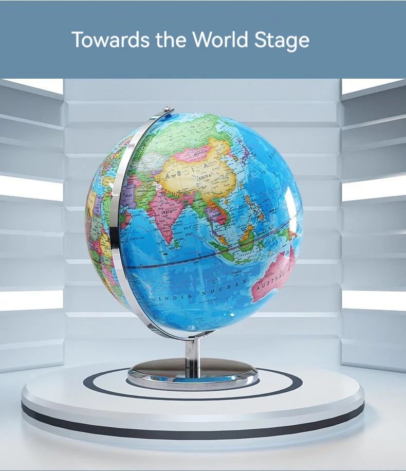 20/25cm World Globe English Version World Map Globe With Led Light Geography Educational Teaching Decorations Supplies