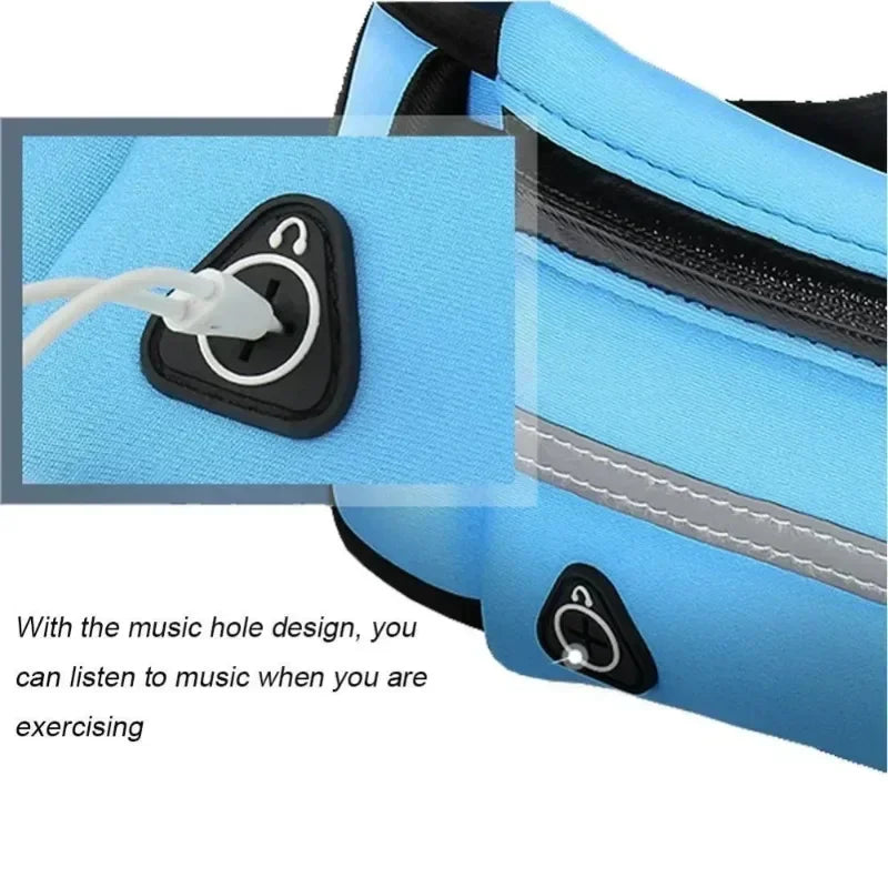 Multi Functional Sports Waist Bag Men's and Women's Outdoor Running Card Headphones Phone Small Item Storage Bag Free Your Hands