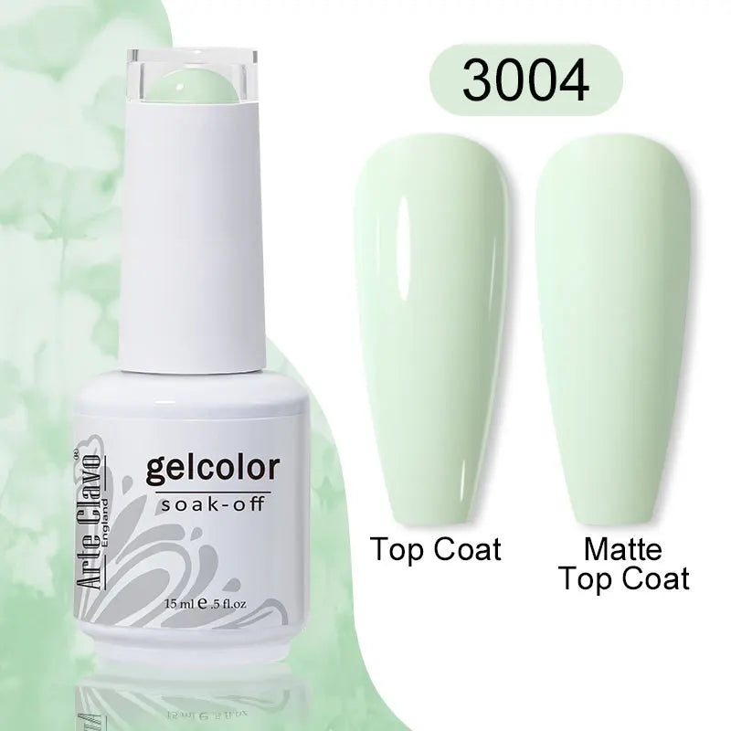 Arte Clavo 15ml Gel Polish Hybrid Varnishes 179 Colors Nails Art For Manicure Soak Off UV Need Top Base Primer Gel Nail Polish