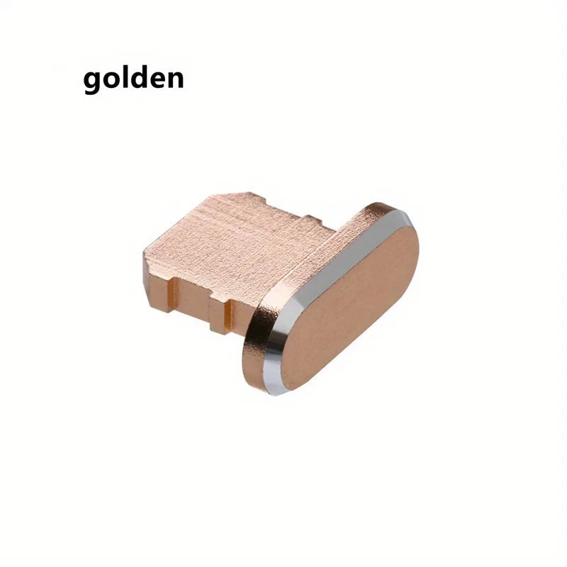 1pc Colorful Metal Anti Dust Charger Dock Plug Stopper Cap Cover Charging Port  for iPhone 14 13 12  11/Xs/R/8/7 SE Metal Plug