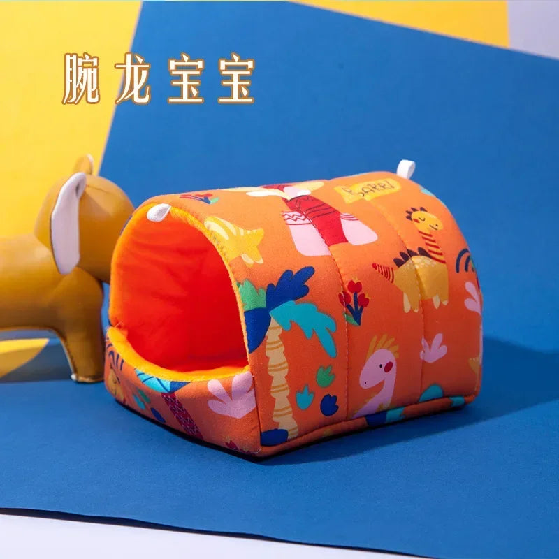 Hamster House Guinea Pig Nest Small Animal Sleeping Bed Winter Warm Cotton Mat Soft Accessories For Rodent Guinea Pig Rat Rodent
