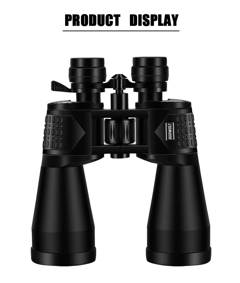 BORWOLF 15-450X60 Binoculars Telescope HD Light Night Vision Bak4 Prism Professional Zoom Powerful for Hunting Bird Watching
