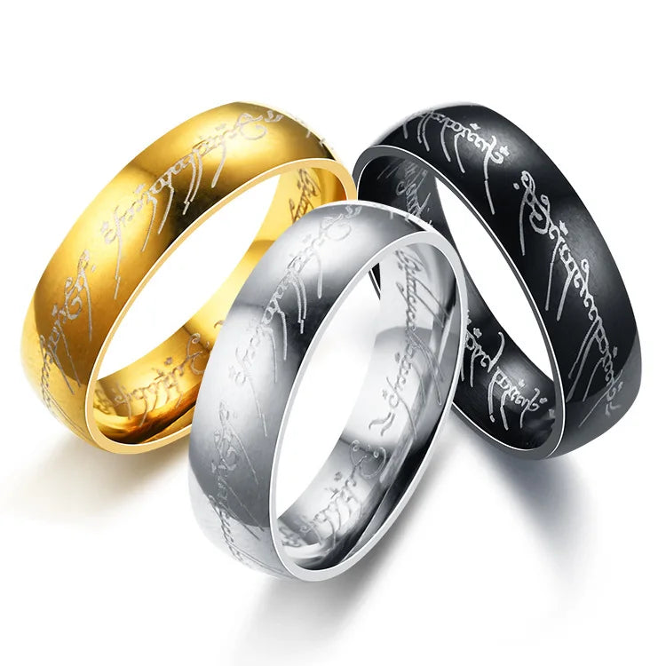 Stainless Steel Rings for Men Fashion Rings Exquisite Couples Wedding Titanium Steel Saturn Ring for Women's Jewelry Gift