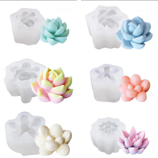 DIY Succulents Cactus Plants Silicone Epoxy Resin Mold Handmade Craft Mould