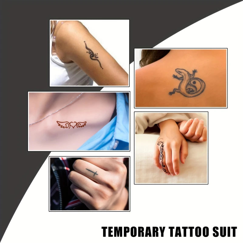 Colorful Tattoo Juice Paste,Easy-to-Use Henna Tattoo For Body Paint DIY Tattoos Temp, DIY Fake Tattoo Semi Permanent For Women