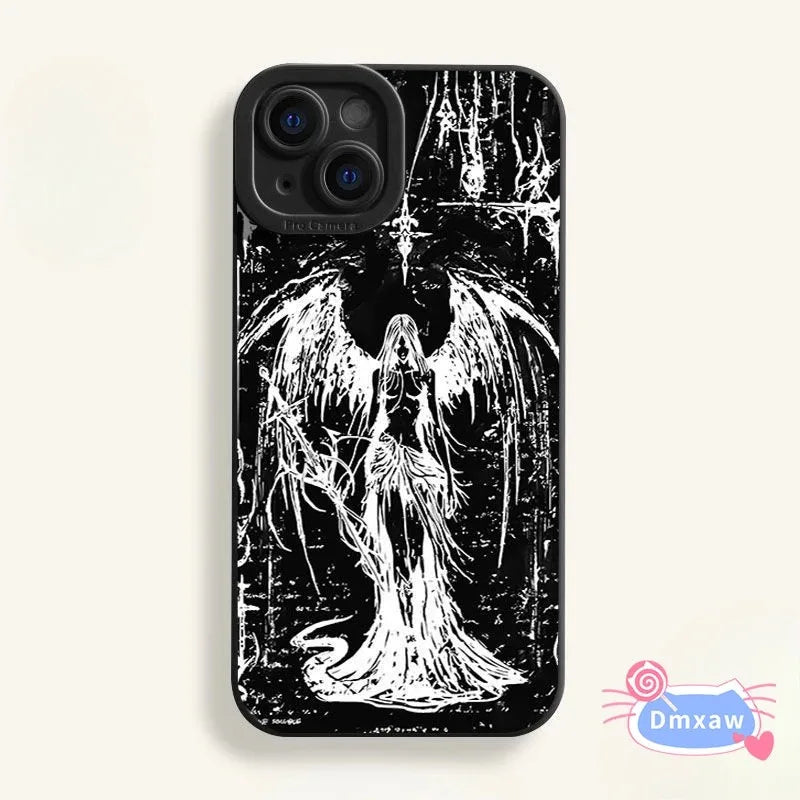 Gothic Style Case For Samsung Galaxy A16 A06 M35 M55 F15 M15 A55 A35 A25 A15 M34 M54 M14 A01 A056 A05s Cute Cool Soft Cover