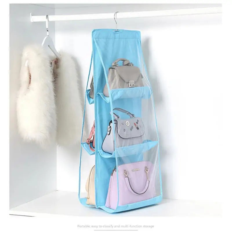 Six Layer Storage Bag Bedroom Closet Storage Bag Dust Bag Bag Storage Hanging Bag Hanging Double Side Transparent