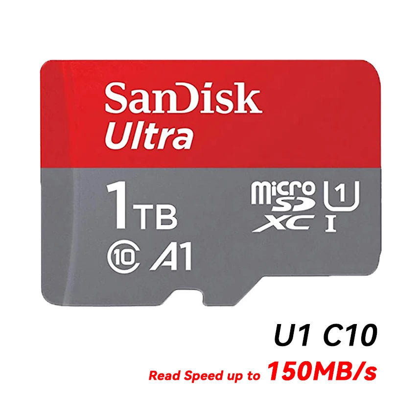 SanDisk Micro SD Memory Card TF Flash Card Ultra A1 V10 C10 U1 32GB 64G 128G 256G 512G 1TB for Camera Phone Nintendo Switch
