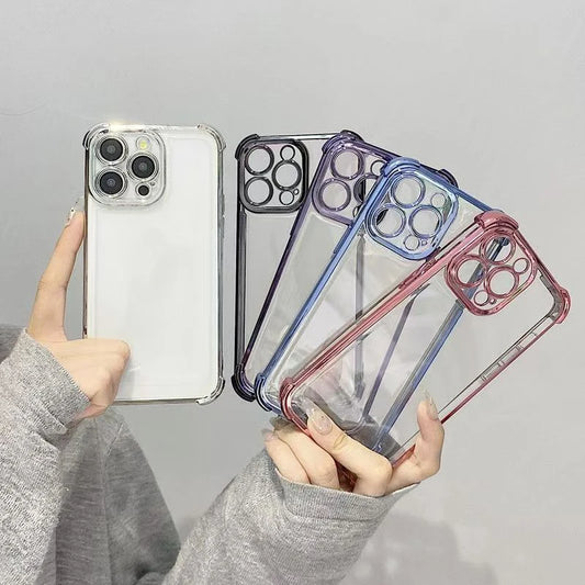 For OPPO A80 Case OPPO A3 Pro Phone Case oppo k12x A80 5G Cover Four Corners Thickening Shookproof Plating Silicone back cover