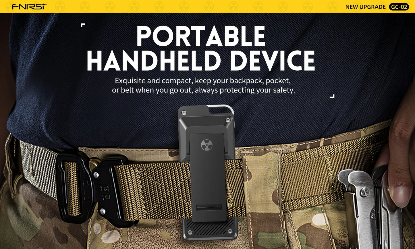 FNIRSI GC-02 Geiger Counter Nuclear Radiation Detector Personal Dosimeter X-ray γ-ray Radioactivity Tester Marble Detector