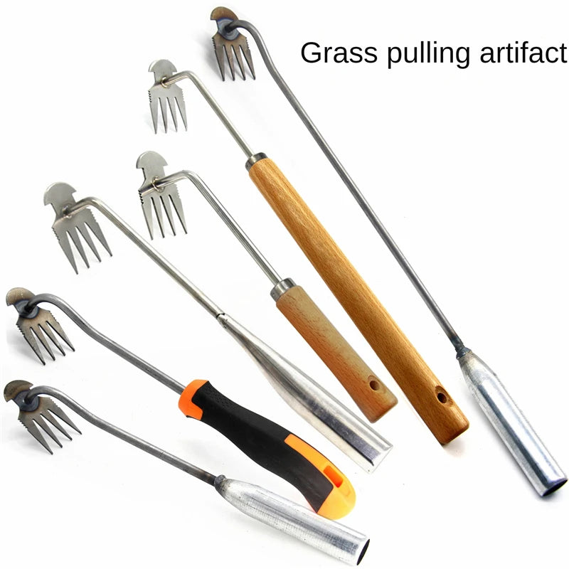 Garden Land Herb Supplies Easily Pulled 1 Grass Pot Soil Weeding Tool Manganese Steel 4/11 Tooth Manual Excavator Refurbished