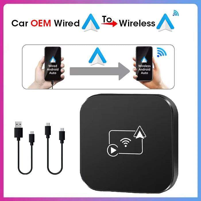 Mini Box Wired to Wireless CarPlay and Android Auto Wireless Adapter Spotify For Toyota Mazda Nissan Camry Audi Ford Kia Hyundai