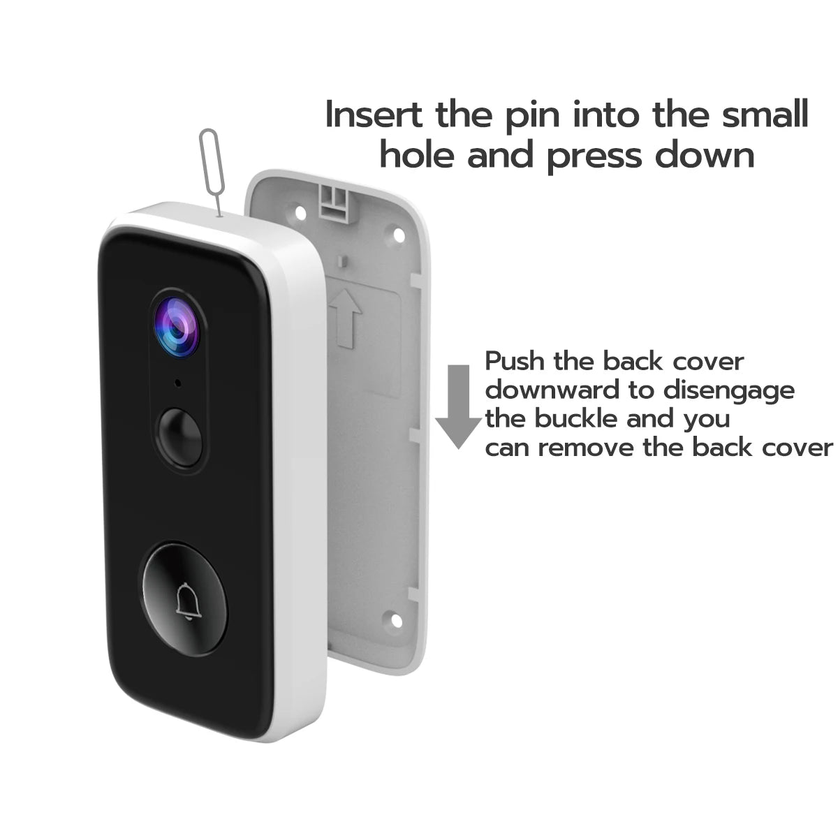 JOOAN 2K HD wireless doorbell camera, smart doorbell video Home Intercom HD night vision 2.4G WIFI rechargeable security doorbel