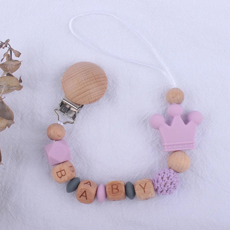 Baby Pacifier Clips Personalized Name Teethers Toys Dummy Nipples Holder Clip Chain Babies Accessories Newborn Gifts Custom 2023