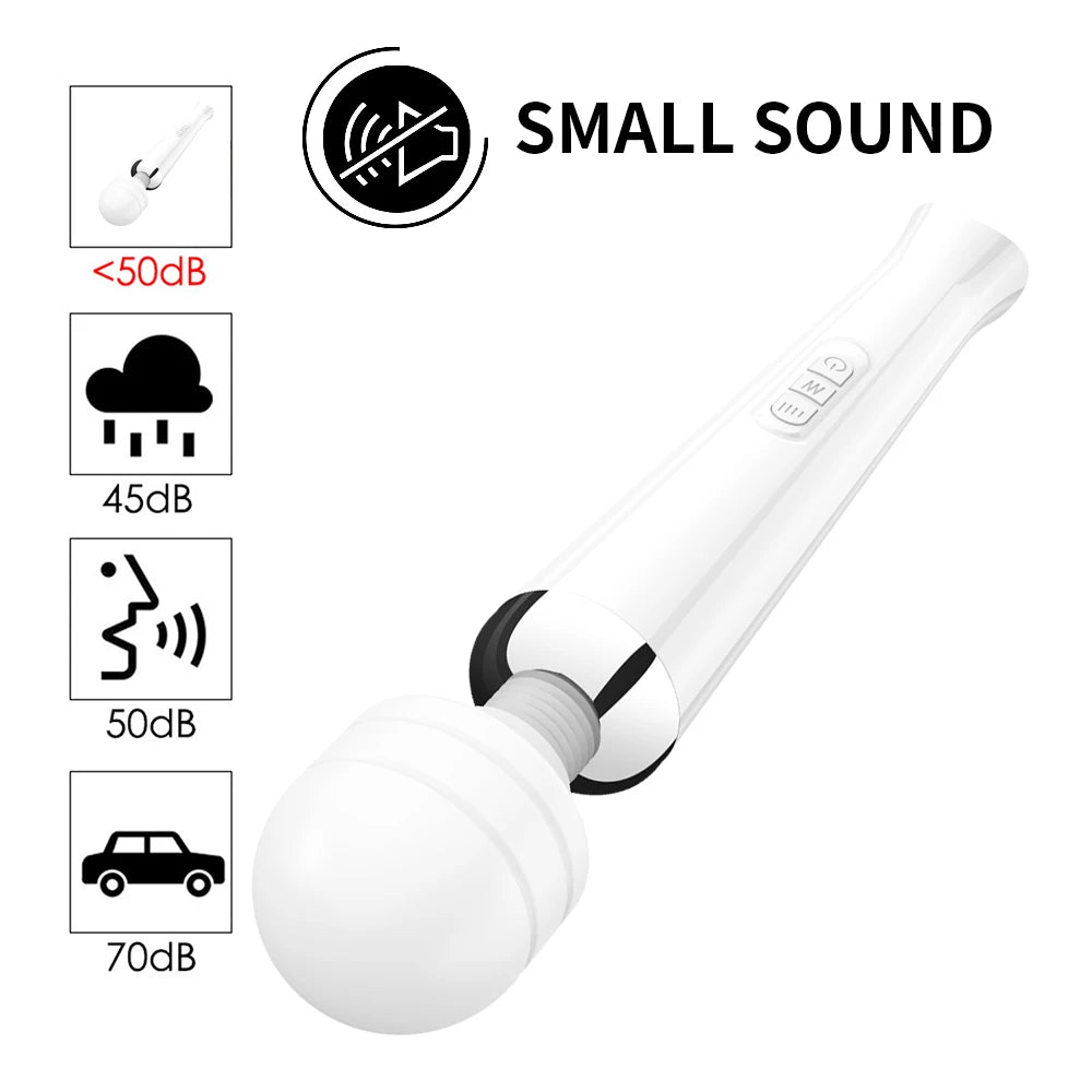 Powerful Magic Wand Vibrator for Women Big AV Body Massager G Spot Clitoris Stimulator USB Charging Adult Sex Toys for Woman